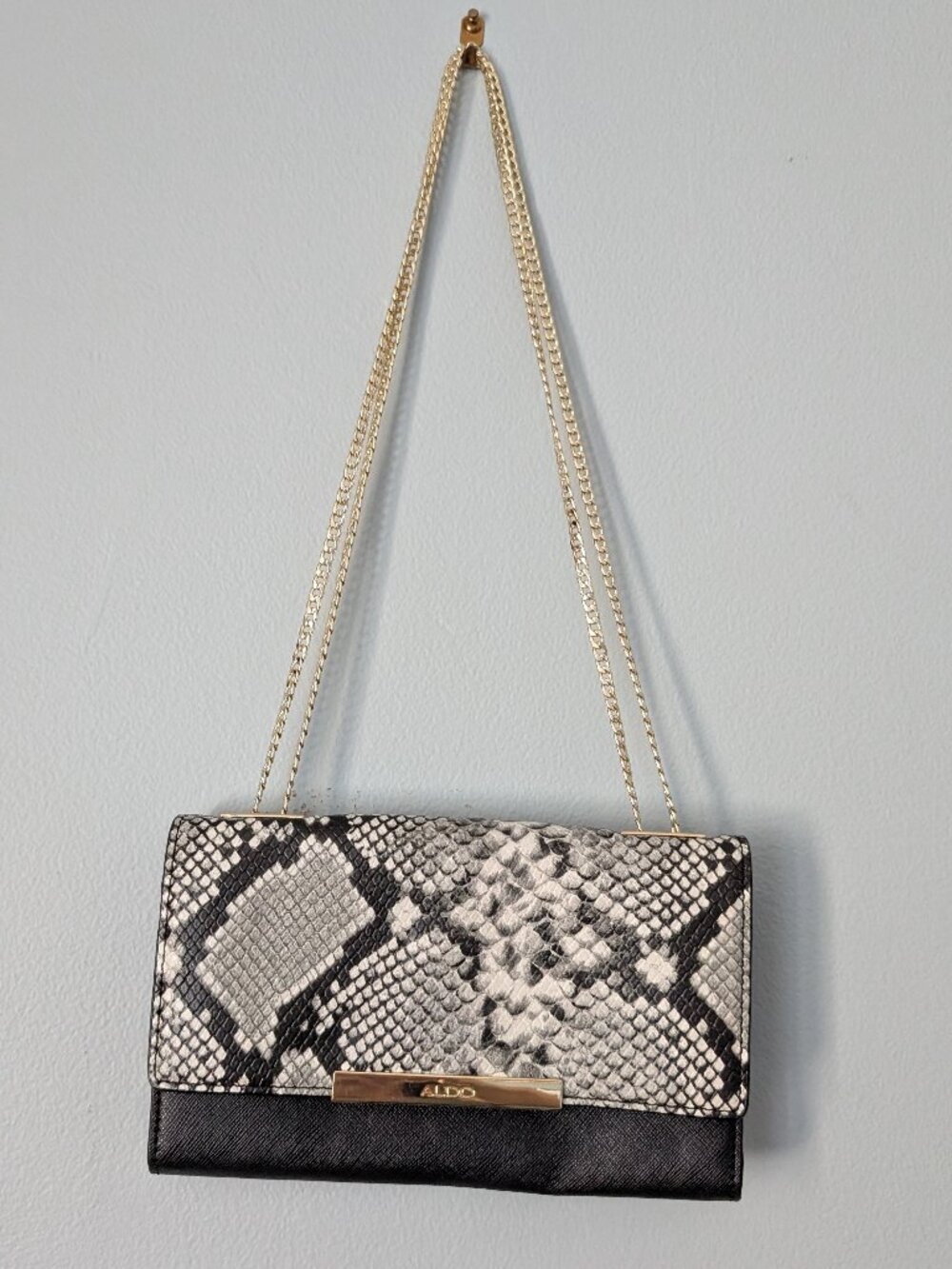 Aldo Clutch with Golden Chain